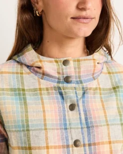 WOMEN'S PLAID TRAILSIDE WOOL HOODIE