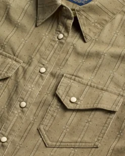 WOMEN'S PRINTED CORDUROY GAMBLER SHIRT