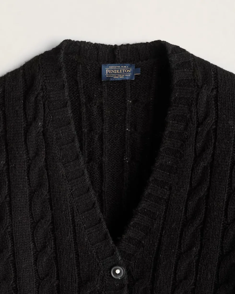 WOMEN'S SHETLAND COLLECTION FISHERMAN CARDIGAN