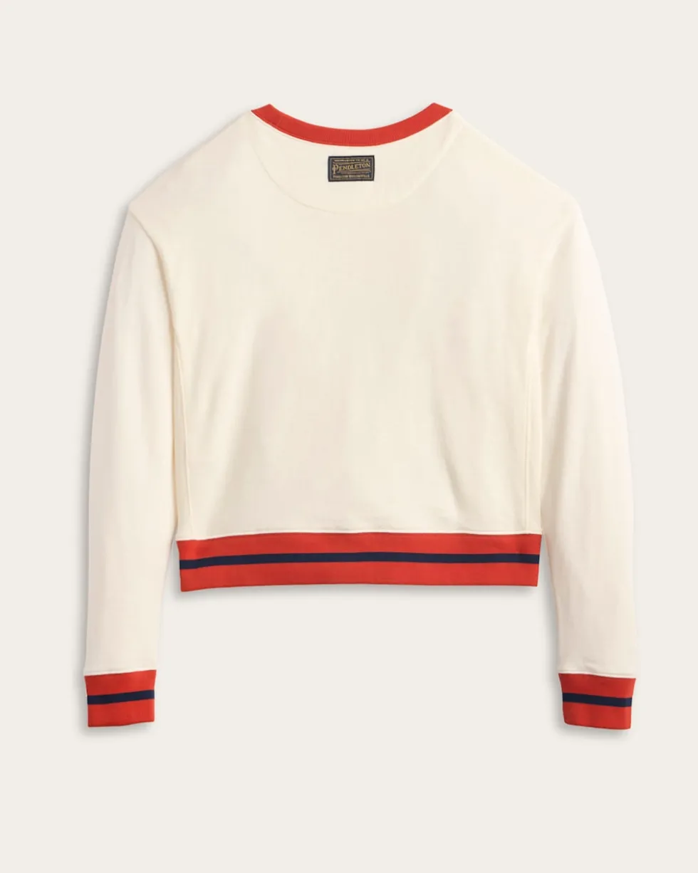 WOMEN'S SKI GRAPHIC FRENCH TERRY PULLOVER