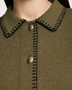 WOMEN'S SOLID SOUVENIR CARDIGAN