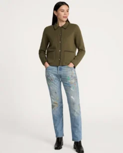 WOMEN'S SOLID SOUVENIR CARDIGAN