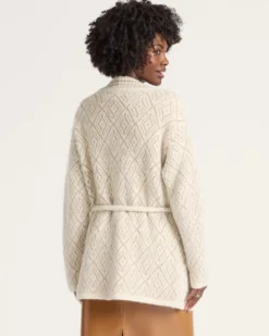 WOMEN'S TEXTURED ALPACA CARDIGAN