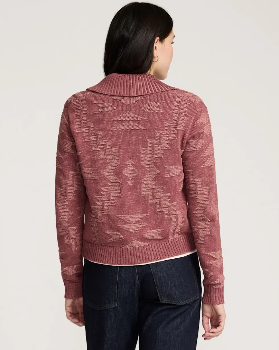 WOMEN'S TEXTURED COTTON CARDIGAN