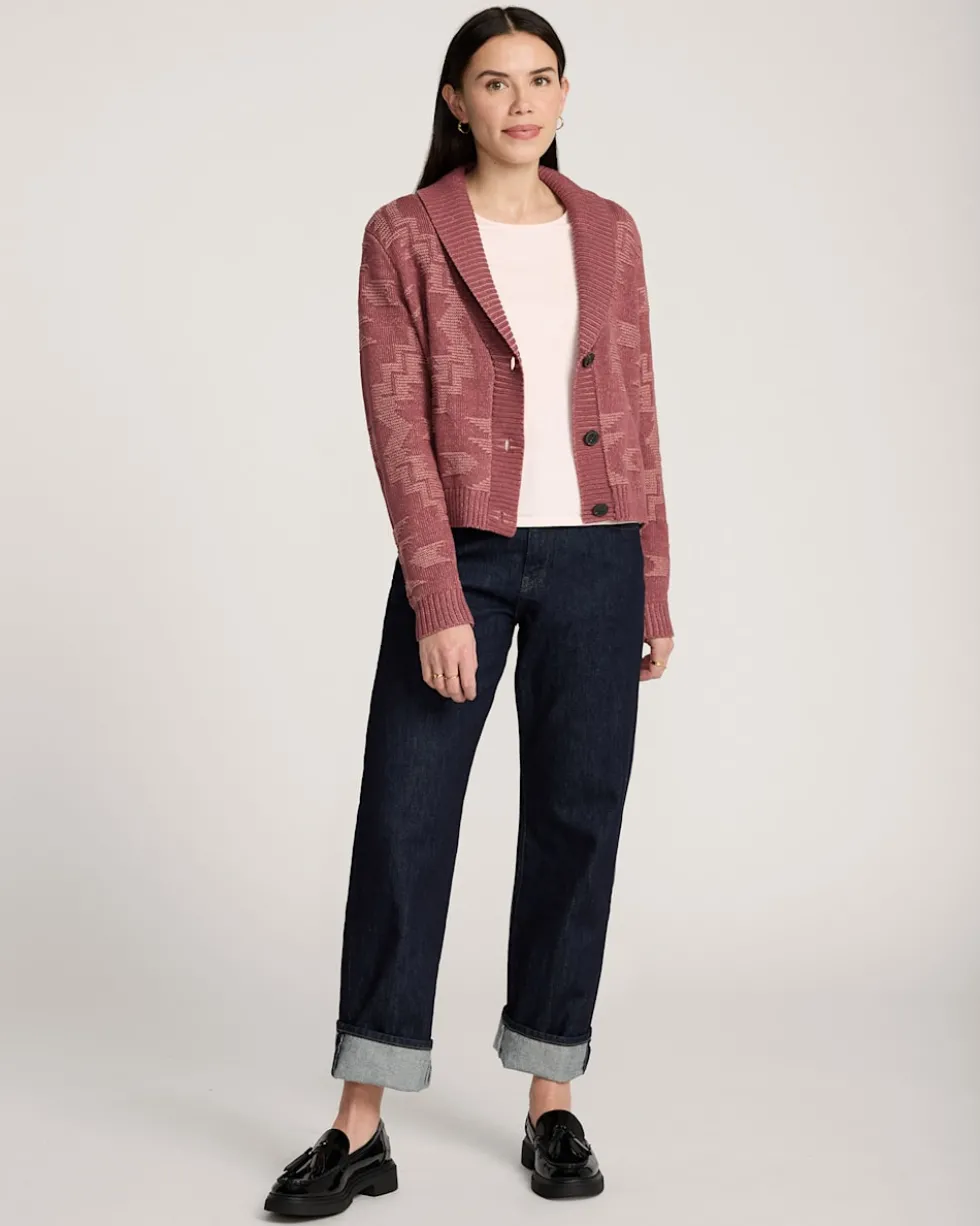 WOMEN'S TEXTURED COTTON CARDIGAN