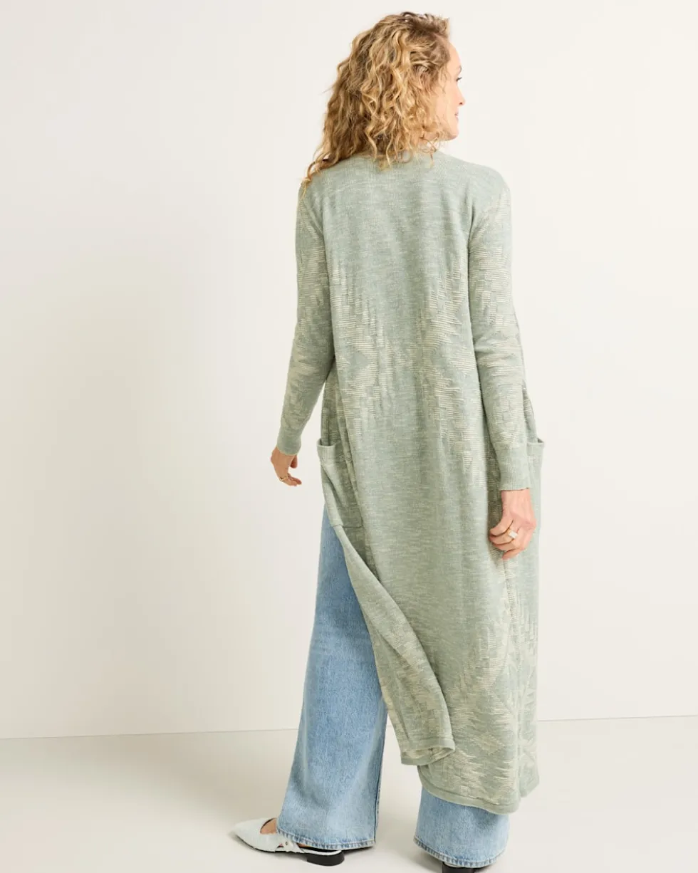WOMEN'S TEXTURED DUSTER CARDIGAN