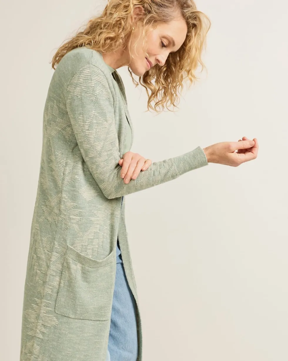 WOMEN'S TEXTURED DUSTER CARDIGAN