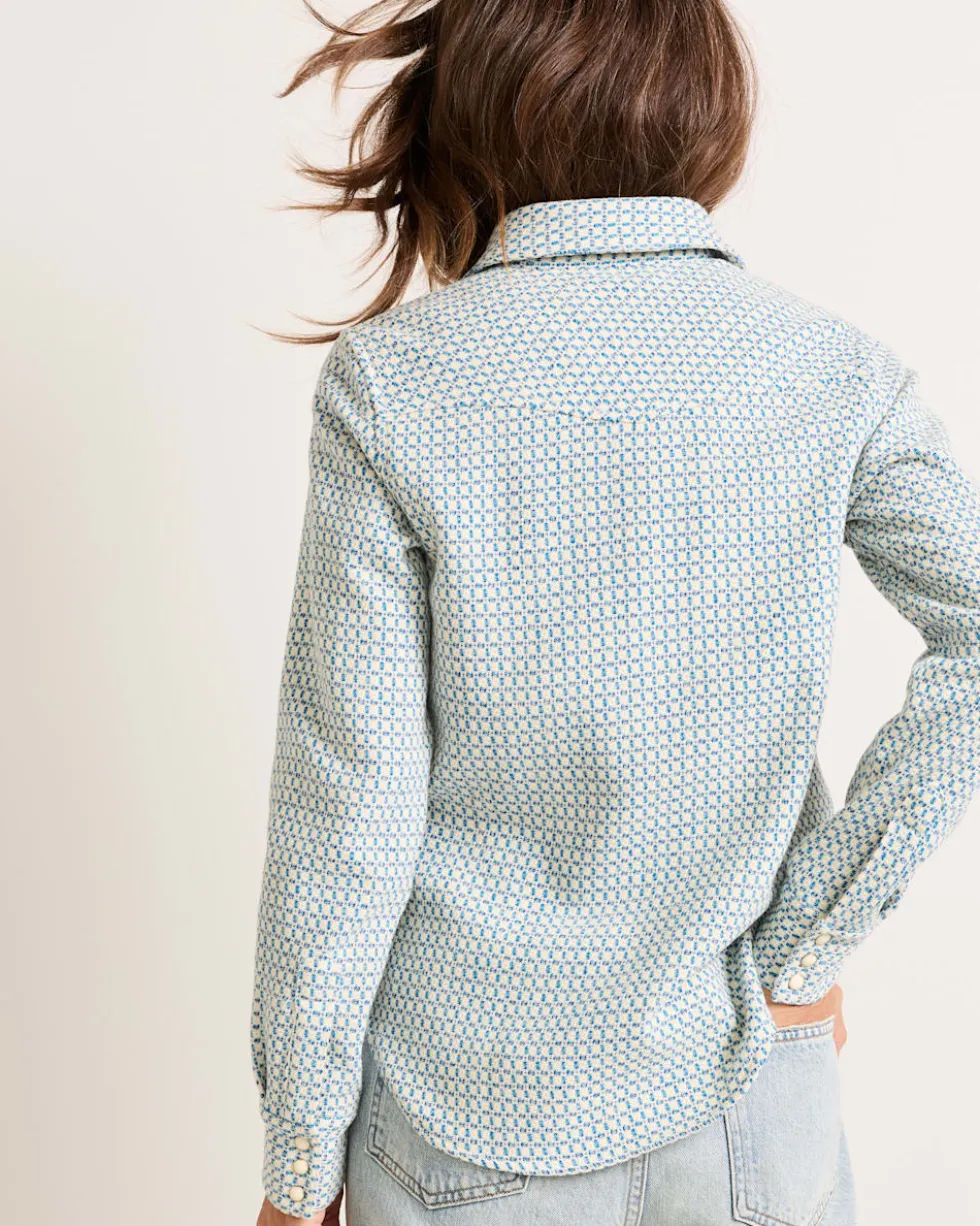 WOMEN'S TEXTURED WOOL GAMBLER SHIRT