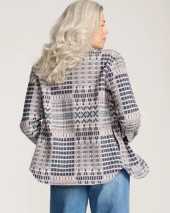 WOMEN'S TEXTURED WOOL SHIRT JACKET