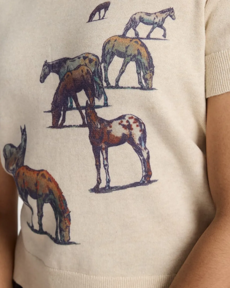 WOMEN'S WILD HORSE COTTON SWEATER