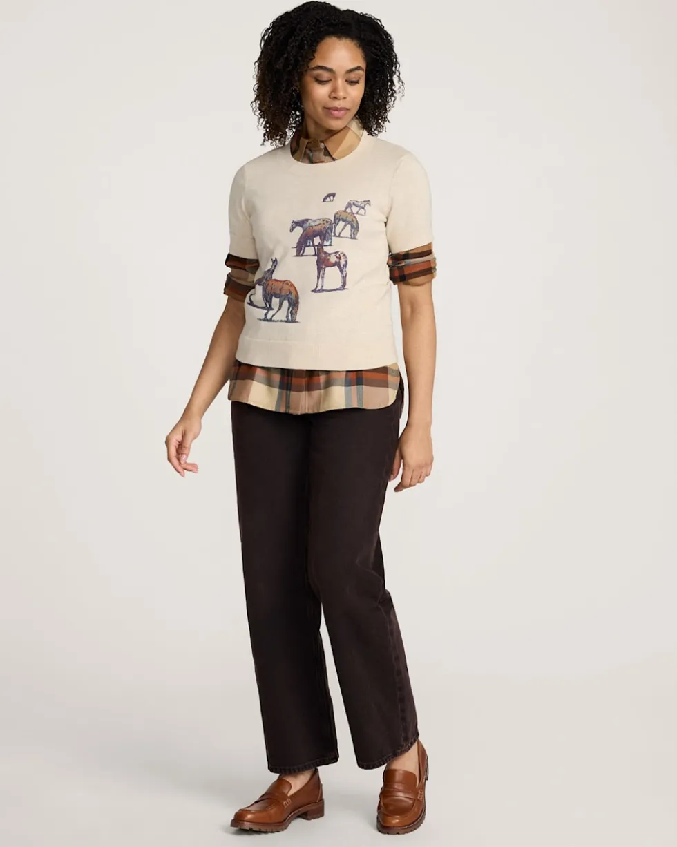 WOMEN'S WILD HORSE COTTON SWEATER