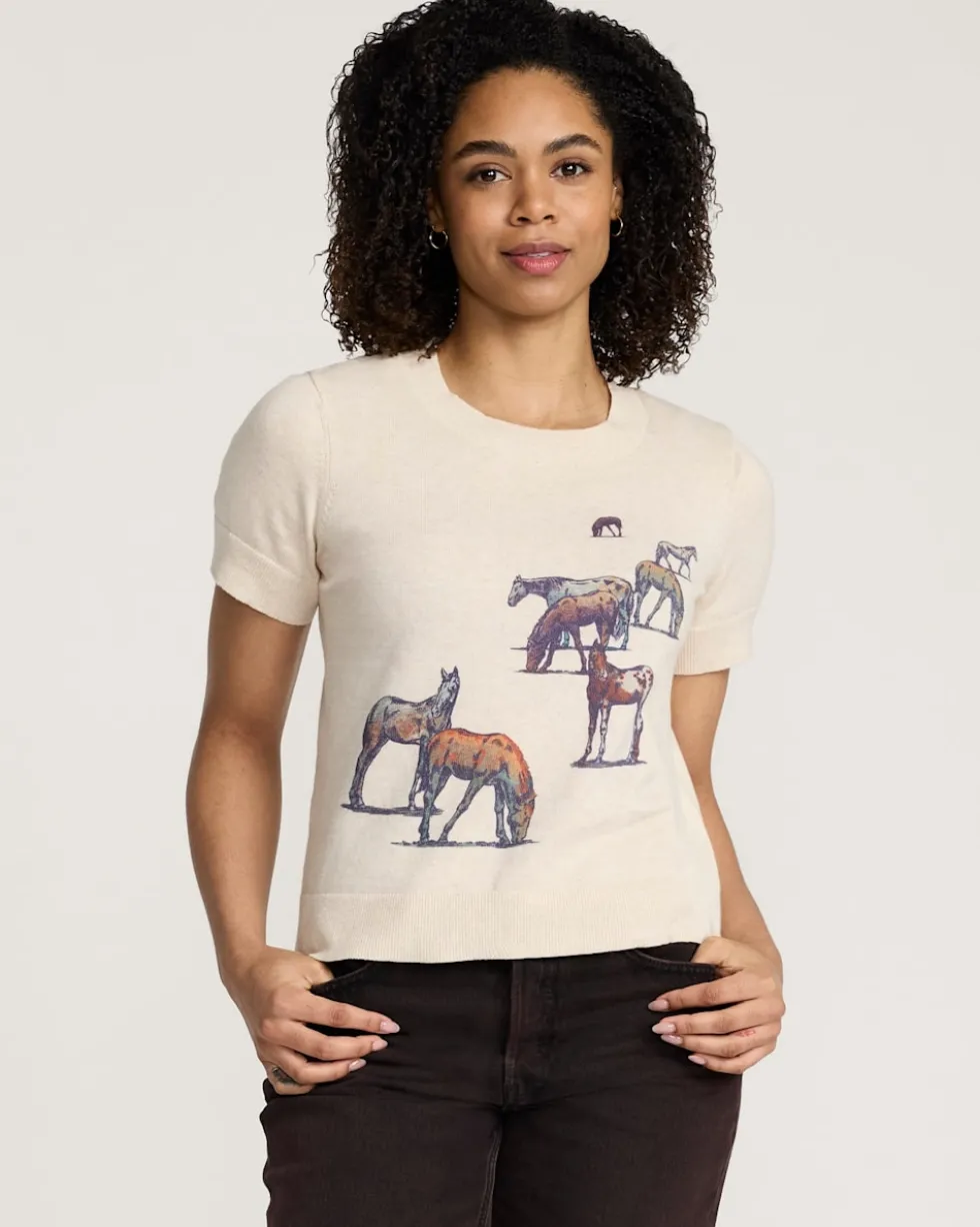 WOMEN'S WILD HORSE COTTON SWEATER