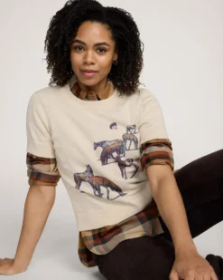 WOMEN'S WILD HORSE COTTON SWEATER