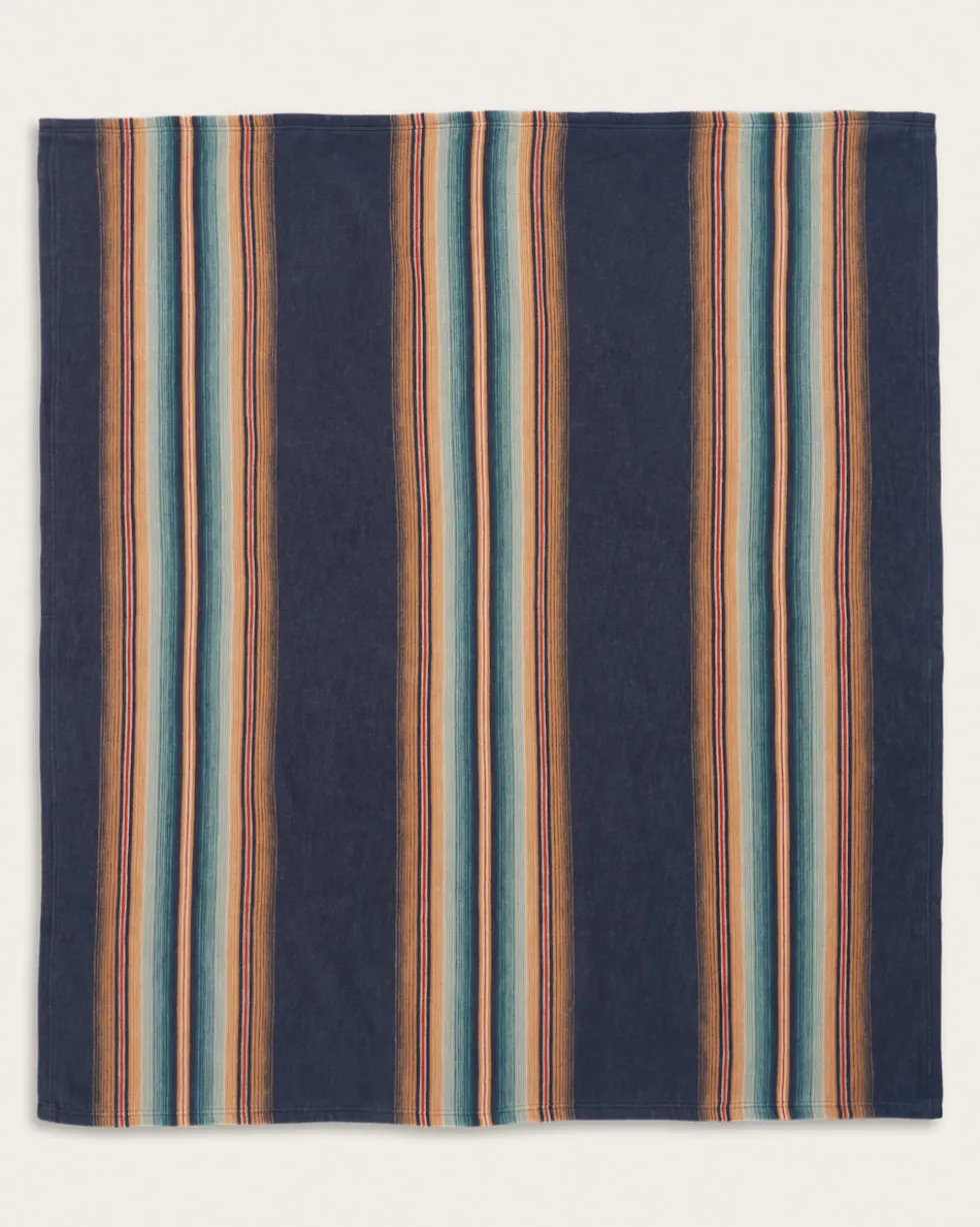 WYETH FALLS/STRIPE ORGANIC COTTON THROW GIFT PACK